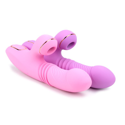 Foto 2 do produto Vibrador Ponto G e Clitóris em Silicone Movimentos de Vai e Vem, Rotação, Vibração, 7 Modos de Sucção e Função Aquecimento - Dibe Sex Massager Olivia | Disponível em 2 Cores