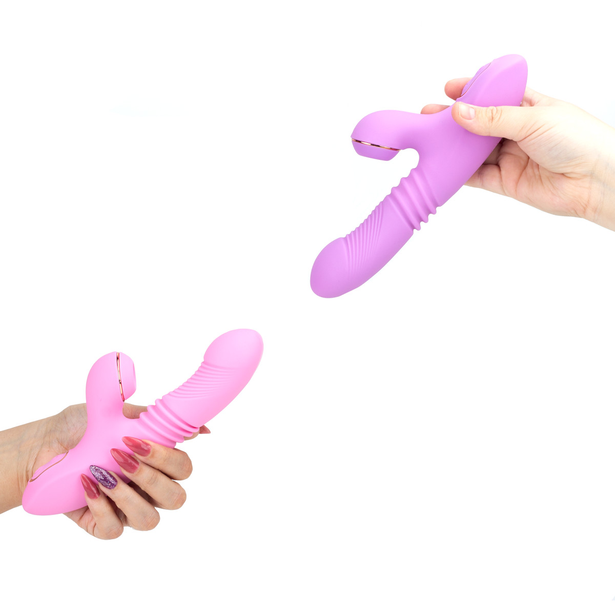 Vibrador Ponto G e Clitóris em Silicone Movimentos de Vai e Vem, Rotação, Vibração, 7 Modos de Sucção e Função Aquecimento - Dibe Sex Massager Olivia | Disponível em 2 Cores - 8