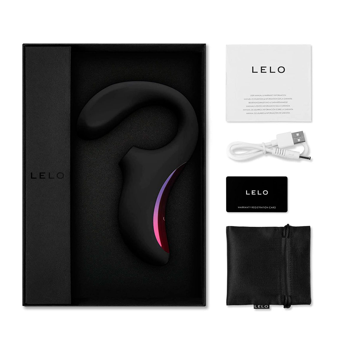 Estimulador de Clitóris e Ponto G em Silicone Cirúrgico com 8 Modos de Vibração e Carregamento via Cabo USB - Lelo Enigma | Disponível em 2 Cores - 9