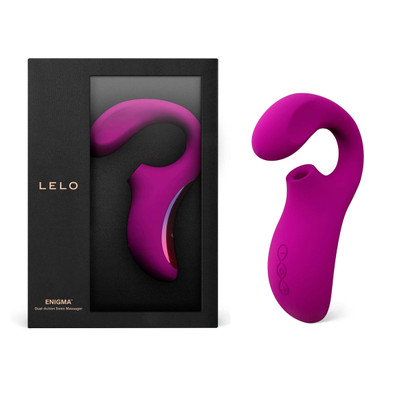 Foto 4 do produto Estimulador de Clitóris e Ponto G em Silicone Cirúrgico com 8 Modos de Vibração e Carregamento via Cabo USB - Lelo Enigma | Disponível em 2 Cores