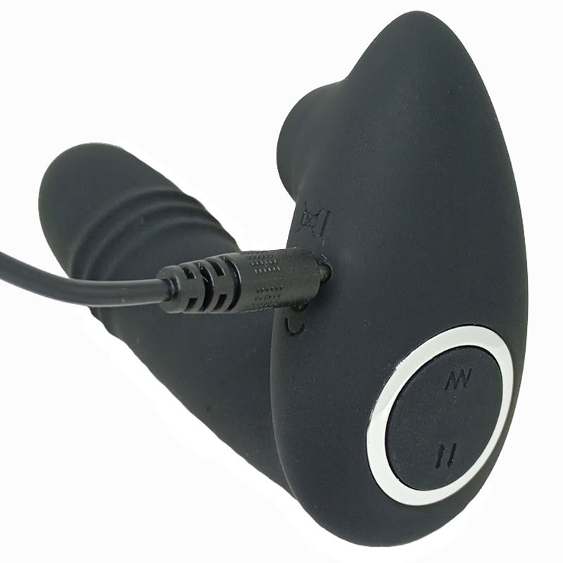 Estimulador de Clitóris e Ponto G em Silicone com Controle Remoto, Recarregável via Cabo USB com 10 Movimentos de Pulsação e Vai e Vem - L&Z Millemie | 9 x 2,8 cm | Disponível em 2 Cores - 9