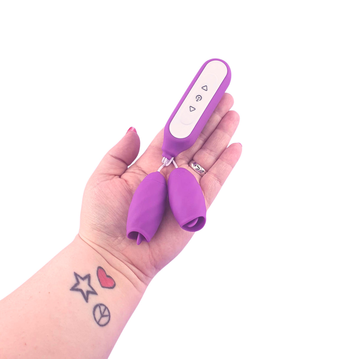 Bullet Duplo em Silicone com 9 Modos de Vibração, Controle Remoto com Fio e Recarregável - S-Hande Chomper | Disponível em 2 cores - 7