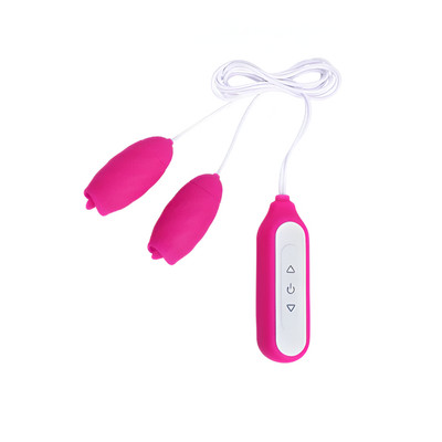 Bullet Duplo em Silicone com 9 Modos de Vibração, Controle Remoto com Fio e Recarregável - S-Hande Chomper | Disponível em 2 cores