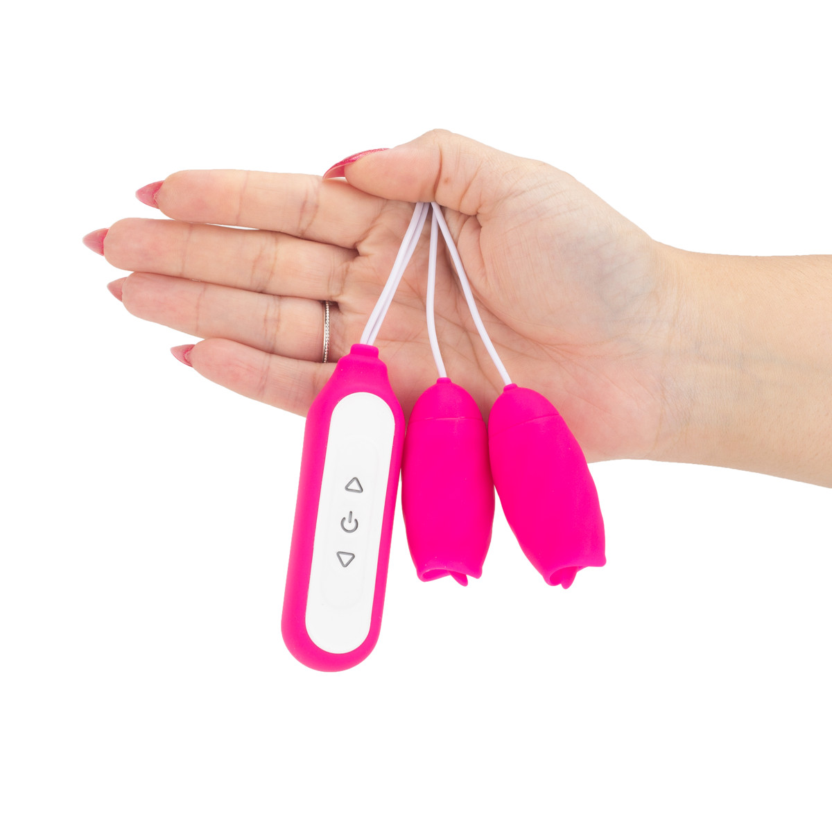 Bullet Duplo em Silicone com 9 Modos de Vibração, Controle Remoto com Fio e Recarregável - S-Hande Chomper | Disponível em 2 cores - 5