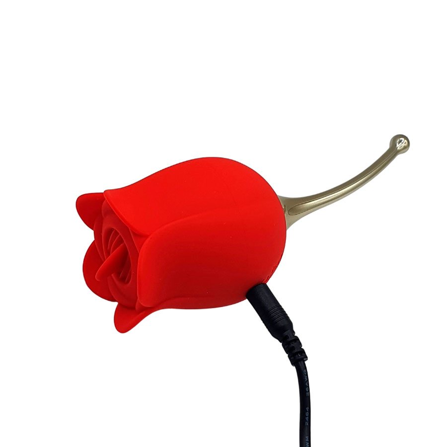 Estimulador de Clitóris Recarregável em Formato de Flor com 12 Modos de Vibração - Pretty Love Rose Lover | 14,2 x 4,9 cm - 2