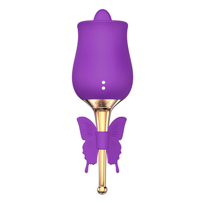 Foto 6 do produto Estimulador de Clítoris Recarregável em Formato de Rosa com 10 Modos de Vibrações e 10 de Intensidade - Man Ting Hua Dancing Spirit | Disponível em 2 Cores