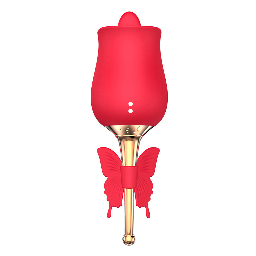 Estimulador de Clítoris Recarregável em Formato de Rosa com 10 Modos de Vibrações e 10 de Intensidade - Man Ting Hua Dancing Spirit | Disponível em 2 Cores - 10