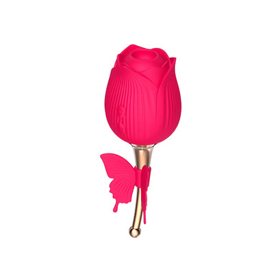 Foto 4 do produto Estimulador de Clítoris Recarregável em Formato de Rosa com 10 Modos de Vibração e Pulsação - Flirting Partner | 15 x 5,4 cm