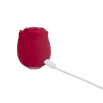 Foto 7 do produto Estimulador de Clitóris Recarregável no Formato de Rosa com 9 Pulsações e Cerdas Estimuladoras - S-Hande Immortal Flower 2 | 6,8 x 5,7 cm