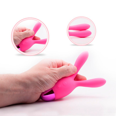 Foto 2 do produto Estimulador de Clítoris com Orelhas  em Silicone, 10 Modos de Vibração e Recarregável - Aphrodisia Indulgence Dream Bunny | Disponível em 3 Cores