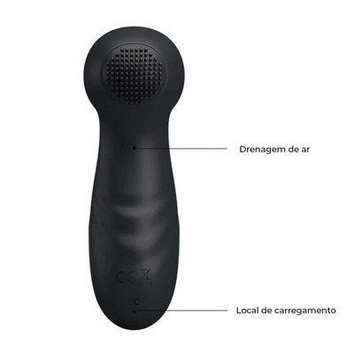 Foto 4 do produto Estimulador de Clítoris Recarregável em Silicone com 7 Modos de Sucções e de Vibrações com Cerdas Estimuladoras - Pretty Love Hammer - 12,8 x 3,6 cm