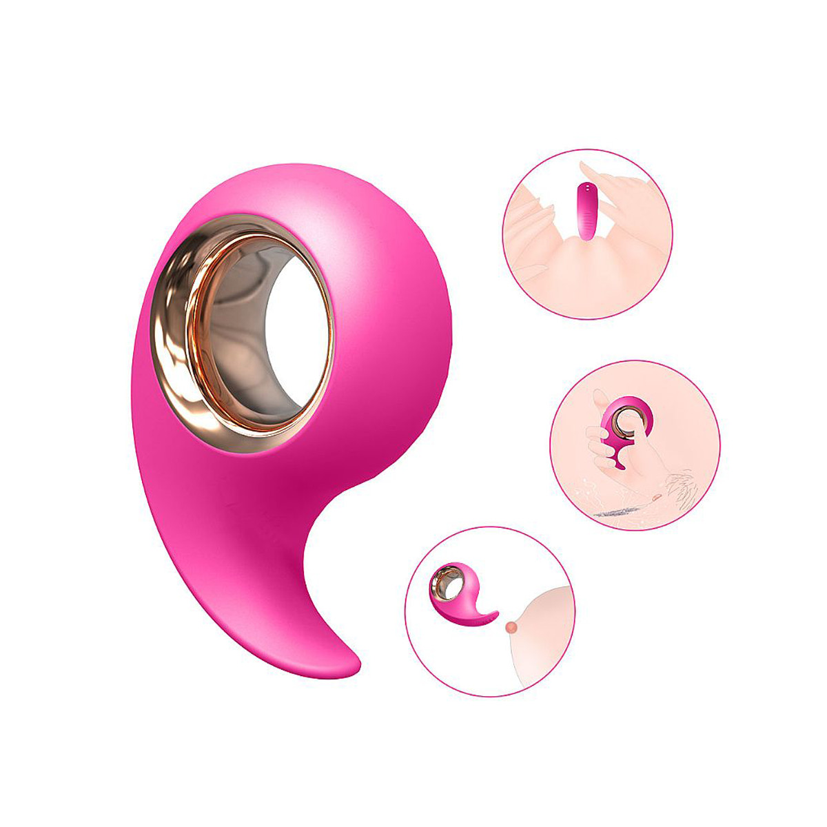 Estimulador de Clitóris com 9 Modos de Vibração e Carregamento via Cabo USB Magnético - S-Hande Jodie | Disponível em 2 Cores - 2