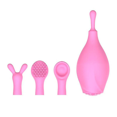 Foto 2 do produto Estimulador de Clítoris em Silicone com 4 Capas e 7 Modos de Vibrações - Dibe Beenle Sex Massager | 9,6 x 3,8 cm | Disponível em 2 Cores
