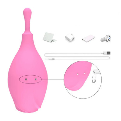 Foto 3 do produto Estimulador de Clítoris em Silicone com 4 Capas e 7 Modos de Vibrações - Dibe Beenle Sex Massager | 9,6 x 3,8 cm | Disponível em 2 Cores