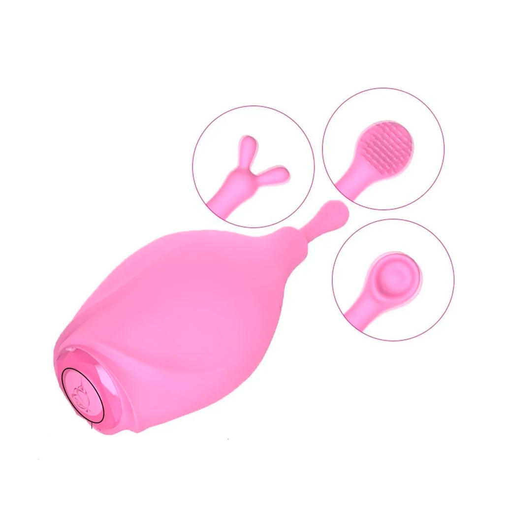 Estimulador de Clítoris em Silicone com 4 Capas e 7 Modos de Vibrações - Dibe Beenle Sex Massager | 9,6 x 3,8 cm | Disponível em 2 Cores - 5