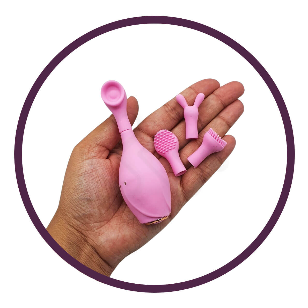 Estimulador de Clítoris em Silicone com 4 Capas e 7 Modos de Vibrações - Dibe Beenle Sex Massager | 9,6 x 3,8 cm | Disponível em 2 Cores - 10