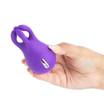 Estimulador de Clitóris em Silicone com 4 Pontas Massageadoras, 10 Modos de Vibração e Recarregável - Good Vibe Toys | 9,6 x 5 cm