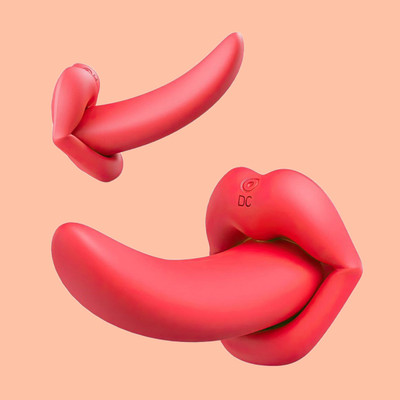 Foto 2 do produto Estimulador de Clitóris em Silicone no Formato de Língua com 10 Modos de Vibração, Carregamento via USB e Controle Remoto Sem Fio - Tongue Vibrator | 6 x 2,5 cm