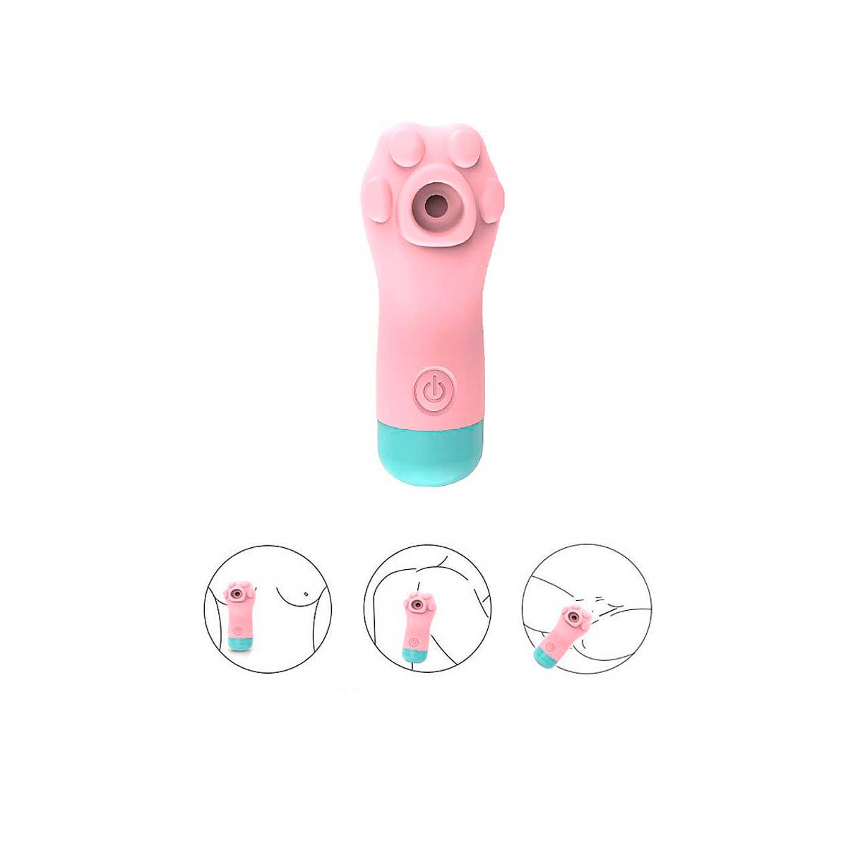 Estimulador de Clitóris em Silicone com Formato de Patinha, 10 Modos de Pulsação e Recarregável - Sexy Import | 10 x 4 cm - 2