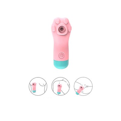 Foto 2 do produto Estimulador de Clitóris em Silicone com Formato de Patinha, 10 Modos de Pulsação e Recarregável - Sexy Import | 10 x 4 cm