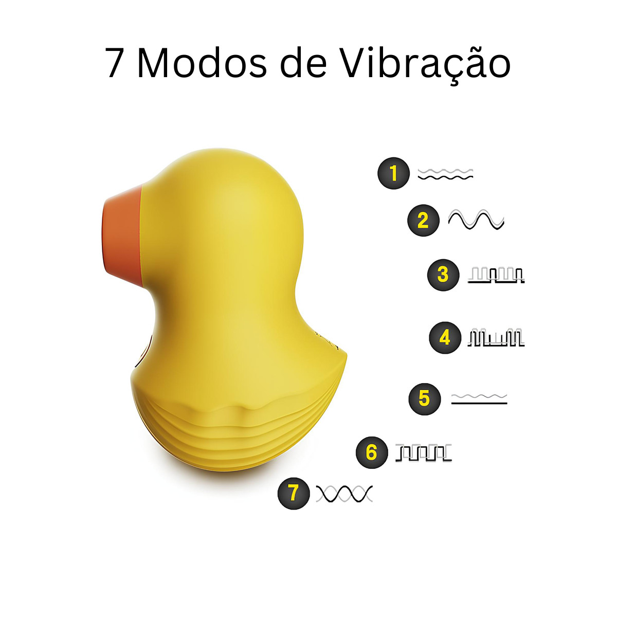 Estimulador de Clitóris em Silicone no Formato de Patinho com 7 Modos de Pulsação e Recarregável - Dibe Cutie Baby Soft Sucking | 8,6 x 4,5 cm - 6