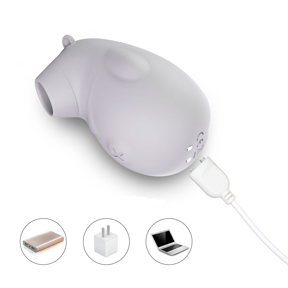 Estimulador de Clitóris em Silicone com Formato de Urso, 7 Modos de Pulsação e Resistência à Água - Cutie Baby Soft Sucking Bear | 8,6 x 5,6 cm - 8