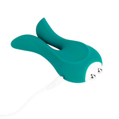 Foto 3 do produto Estimulador de Clitóris em Silicone com Ponta Dupla Massageadoras, 10 Modos de Vibração e Recarregável - Lilo Happy Rabbit | 12 x 5,8 cm | Disponível em 4 Cores
