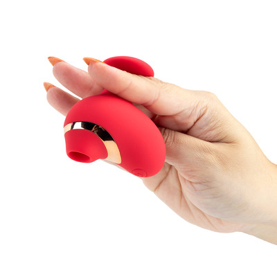 Foto 3 do produto Estimulador de Clitóris com Suporte em Formato de Coração, 10 Modos de Pulsação e Recarregável - Loving Heart Bump Orgasm | 6,6 x 3,8 cm