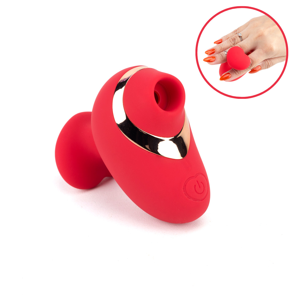 Estimulador de Clitóris com Suporte em Formato de Coração, 10 Modos de Pulsação e Recarregável - Loving Heart Bump Orgasm | 6,6 x 3,8 cm - 1