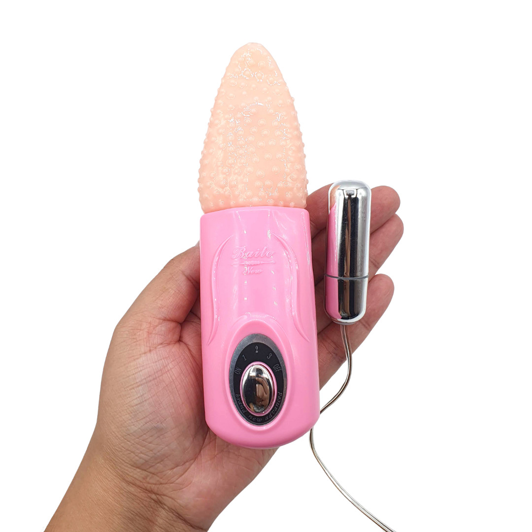 Estimulador em Forma de Língua com 3 Velocidades de Rotações e Cápsula Vibratória - Tongue Massager | 16,5 x 4,5 cm - 8