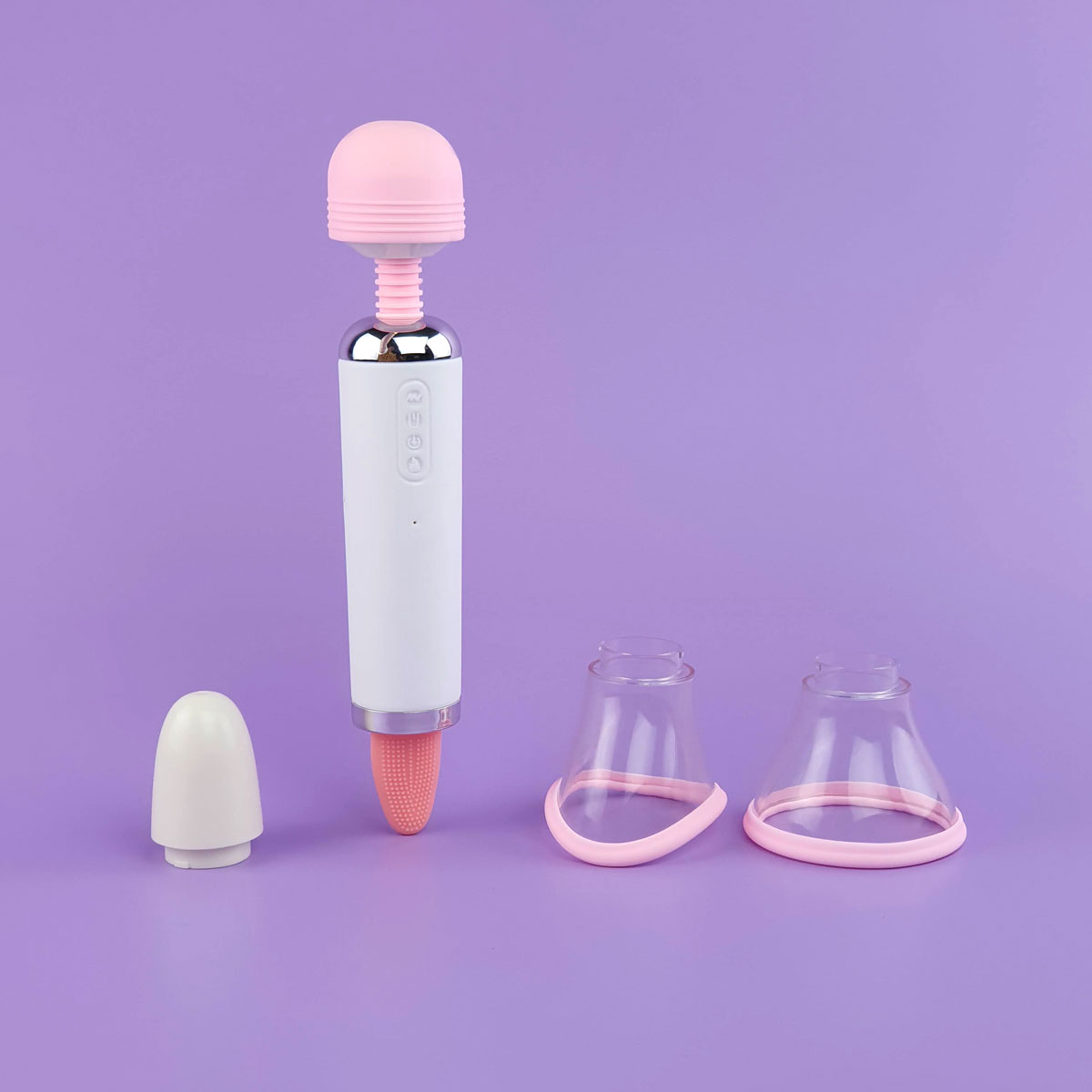 Estimulador com Língua, 7 Movimentos, 3 Modos de Sucção, Função Aquecimento e Massageador com 12 Tipos de Vibração - 25 x 4,5 cm - 1