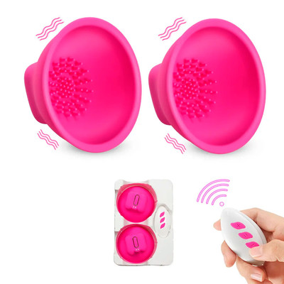 Foto 3 do produto Estimulador de Mamilos Duplo Recarregável em Silicone com 12 Modos de Vibrações - Pleasure Dreams