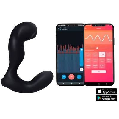 Foto 1 do produto Estimulador Massageador de Próstata e Períneo em Silicone com 7 Modos de Vibração e Interação por App - Svakom Iker | 9,5 x 3,5 cm