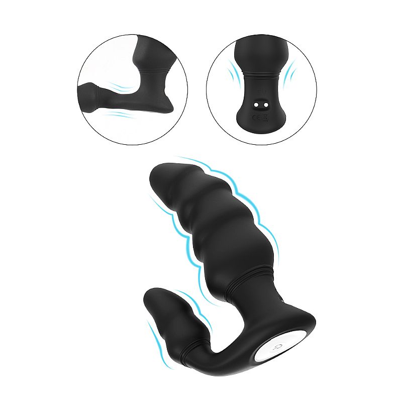 Estimulador Massageador de Próstata e Períneo em Silicone com 9 Modos de Vibração e Carregamento Via Cabo USB - S-Hande Dragon | 9,5 x 3,7 cm - 2