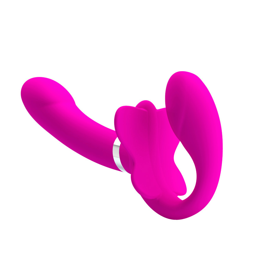 Vibrador Strap On Duplo com Duplo Motor, 12 Modos de Vibração e Carregamento Via Cabo USB - Pretty Love Valerie | 11,6 x 3,2 cm - 3