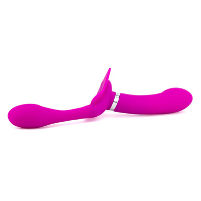 Foto 5 do produto Vibrador Strap On Duplo com Duplo Motor, 12 Modos de Vibração e Carregamento Via Cabo USB - Pretty Love Valerie | 11,6 x 3,2 cm