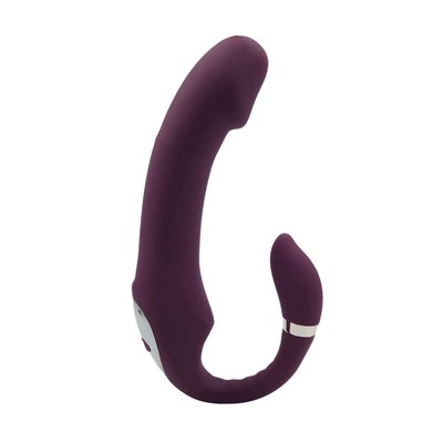 Estimulador com Penetrador strapless em Silicone com 10 Modos de Vibração, 10 Movimentos e Recarregável - Pleasure Dreams | 15 x 3,6 cm | Disponível em 2 Cores