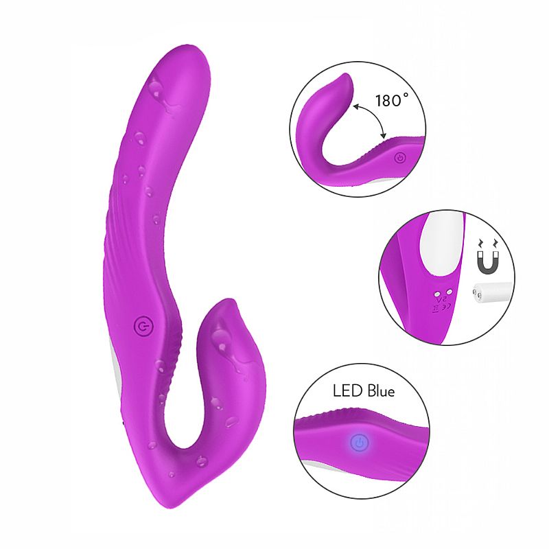 Estimulador com Penetrador Strap-on em Silicone com 9 Modos de Vibração com Controle Remoto Sem Fio, Recarregável - S-Hande Nami-RCT | 15 x 3,3 cm | Disponível em 2 Cores - 7