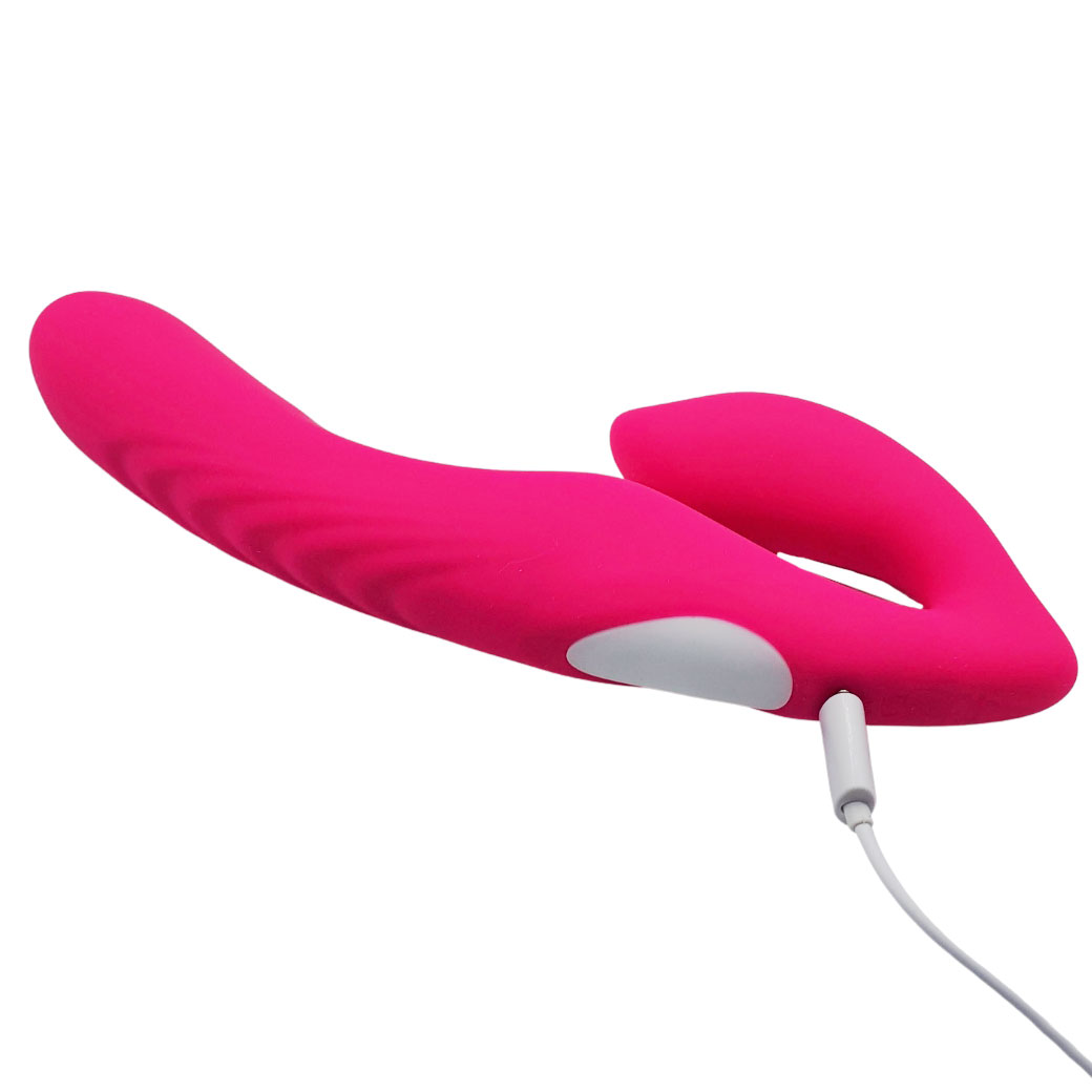 Estimulador com Penetrador Strap-on em Silicone com 9 Modos de Vibração com Controle Remoto Sem Fio, Recarregável - S-Hande Nami-RCT | 15 x 3,3 cm | Disponível em 2 Cores - 4