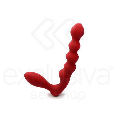 Foto 1 do produto Estimulador com Penetrador Strapless Escalonado em Silicone - 18 x 3,7 cm