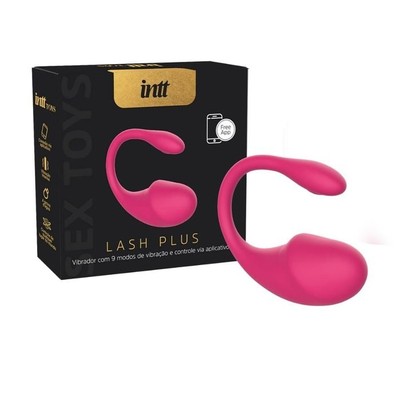 Estimulador de Ponto G e Clitóris Recarregável com 9 Modos de Vibrações e Controle por Aplicativo - Intt Sex Toys Lash Plush | 21 x 3,8 cm
