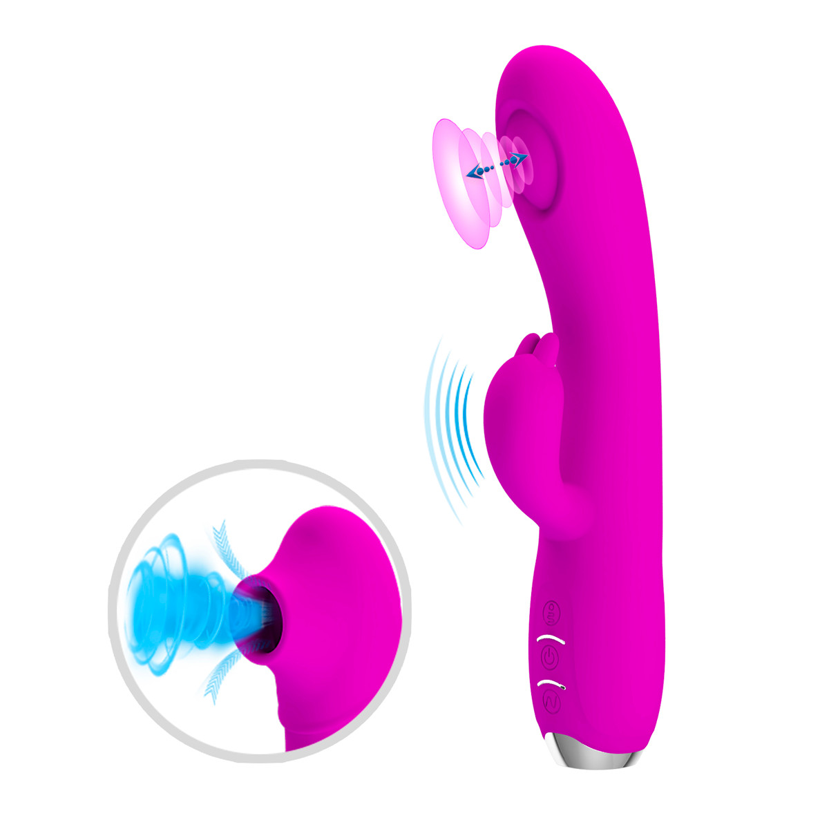 Vibrador de Ponto G e Clítoris Recarregável com 12 Modos de Vibração, Capa e 3 Níveis de Pulsação - Pretty Love Regina | 12,1 x 3,3 cm | Disponível em 2 Cores - 5