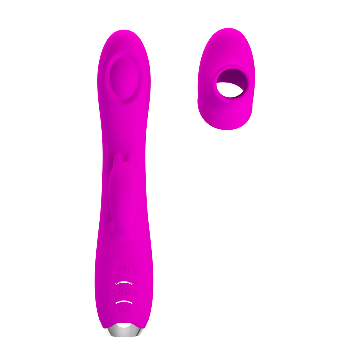 Vibrador de Ponto G e Clítoris Recarregável com 12 Modos de Vibração, Capa e 3 Níveis de Pulsação - Pretty Love Regina | 12,1 x 3,3 cm | Disponível em 2 Cores - 6