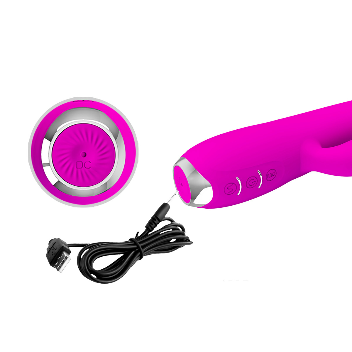 Vibrador de Ponto G e Clítoris Recarregável com 12 Modos de Vibração, Capa e 3 Níveis de Pulsação - Pretty Love Regina | 12,1 x 3,3 cm | Disponível em 2 Cores - 8