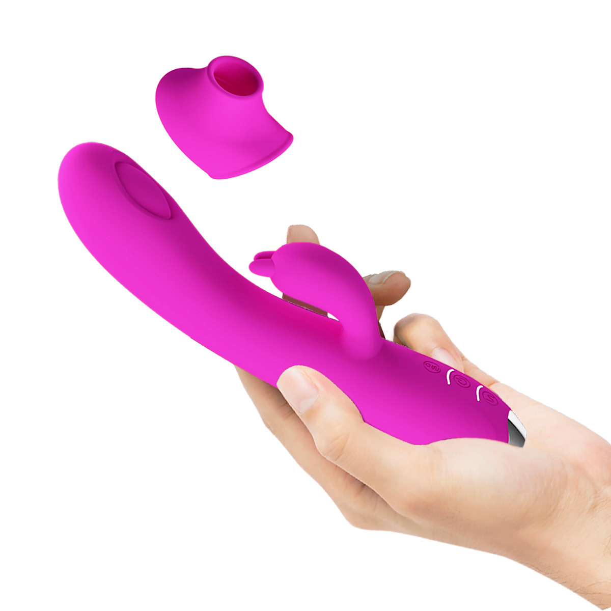 Vibrador de Ponto G e Clítoris Recarregável com 12 Modos de Vibração, Capa e 3 Níveis de Pulsação - Pretty Love Regina | 12,1 x 3,3 cm | Disponível em 2 Cores - 9