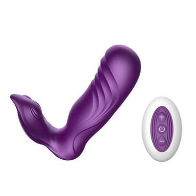 Estimulador de Ponto G e Clitóris em Silicone com 10 Modos de Vibração Potentes e Controle Remoto - Pleasure Dreams | 12 x 3,3 cm