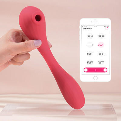 Vibrador de Ponto G e Estimulador de Clítoris com 10 Modos de Vibração e Sucção, Recarregável e App Control - Magic Motion Bobi | Disponível em 2 Cores