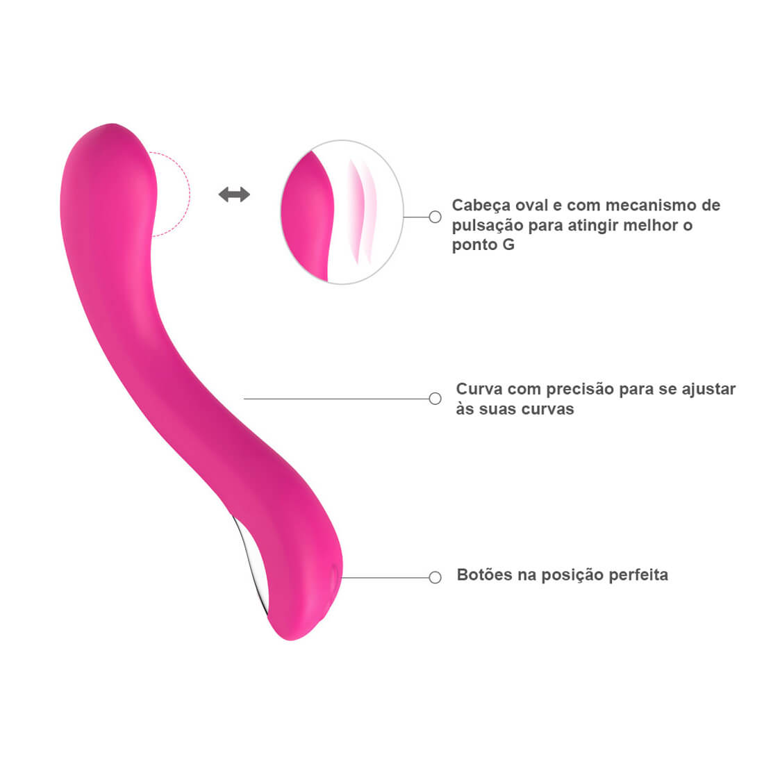 Estimulador de Ponto G em Silicone Soft Touch com 7 Modos de Pulsação, Aplicativo Interativo e Recarregável - Lovense Osci 2 | 12 x 3,9 cm - 5