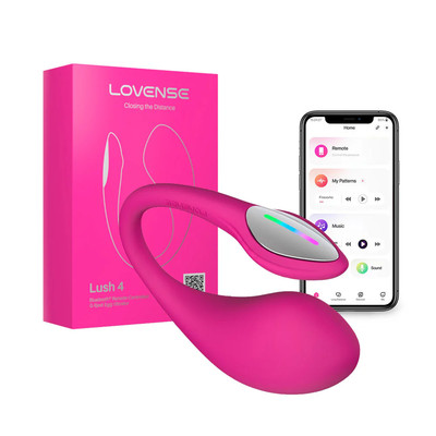 Estimulador de Ponto G em Silicone com 7 Modos de Vibração , Luz de Led, Recarregável e Controle por Aplicativo - Lovense Lush 4