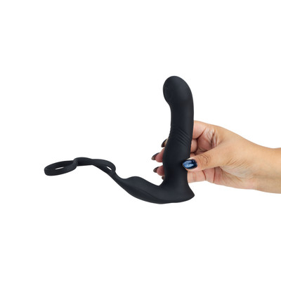 Estimulador de Próstata com 9 Modos de Vibração com "Batidinhas", Movimentos de Vai e Vem, Controle Remoto e Recarregável - Bump Orgasm | 13,7 x 3,5 cm